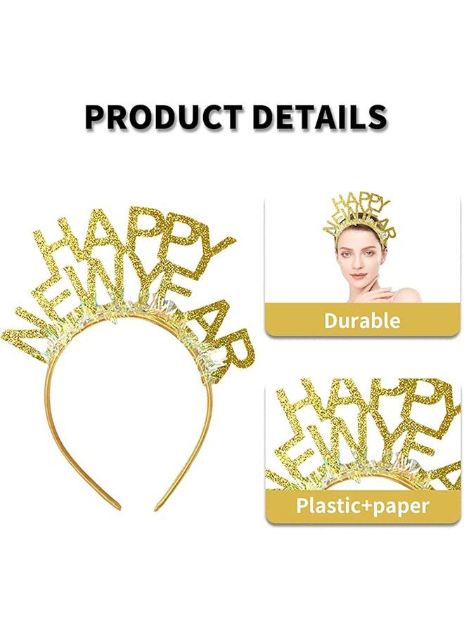 سعيد رأس السنة الجديدة 2026, عشية رأس السنة الحزب الرأس الديكورات, شعر لامع لامع حلقة, مهرجان السنة الجديدة الاحتفال زي الرأس صورة الدعائم هدايا للأطفال البالغين - Image 3